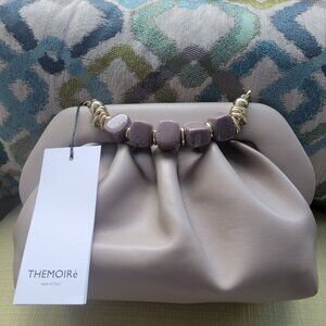 THEMOIRè Bios Stone Clutch/Crossbody Bag - Light Taupe - NWT
